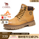駱駝（CAMEL）王俊凱同款馬丁靴男戶外復(fù)古情侶大黃靴王者凱甲系列登山工裝鞋子 G13W136121R 駝色/咖啡 (加絨款) 39