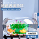 茨格曼玻璃魚缸圓形辦公桌魚缸一體缸迷你小魚缸烏龜玻璃鋼小型金魚缸家 玻璃缸中號【20*16*10cm】