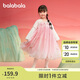 巴拉巴拉女童漢服連衣裙兒童襦裙2025春裝紅色拜年服國風(fēng)裙子208125111005