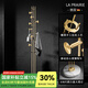 LA PRAIRIE德國品牌全銅輕奢創(chuàng)意客廳房間臥室落地衣帽架簡(jiǎn)易家用玄關(guān)掛衣架 白石 銅本拉絲 （8鉤數(shù)）