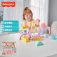 費雪（Fisher-Price）生日禮物送禮兒童拼搭顆粒積木玩具-費雪木制城堡積木組合HXT80