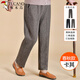 啄木鳥(niǎo)媽媽褲子外穿松緊高腰春秋老人長(cháng)褲加絨加厚寬松中老年人女褲冬款 卡其春秋款單件 2XL 建議105-120斤