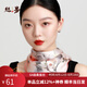絲界【七夕禮物】新款輕奢真絲絲巾小方巾女系脖高級感圍巾 粉色 53*53