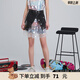 LALABOBO【商場(chǎng)款】不規則牛仔半身裹裙高腰顯瘦腰封式短裙女L21B-WXZQ12 黑牛仔 S