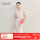FINITY連衣裙2025年夏季新款簡(jiǎn)約優(yōu)雅V領(lǐng)氣質(zhì)印花裙子女 米底粉花 S