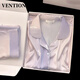 VENTION【生日禮物】真絲睡衣女漸變色桑蠶絲家居服套裝送閨蜜女友禮盒裝 漸變紫 【長(zhǎng)袖+長(zhǎng)褲】 L 【推薦110-125斤】