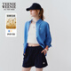 Teenie Weenie【亞麻】小熊襯衫女2025年夏季新款松弛老錢(qián)風(fēng)長(cháng)袖襯衣上衣外套女