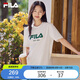 FILA 斐樂官方男女同款針織T恤2025年夏季純棉寬松休閑情侶短袖t恤