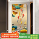 昊聰玄關(guān)墻裝飾畫(huà)進(jìn)門(mén)入戶(hù)正對走廊盡頭過(guò)道掛畫(huà)高端大氣新款帶燈 九魚(yú)聚財【A】 80*160【晶瓷鉆面】 輕奢金框