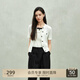歐時(shí)力OCHIRLY 肌理感小香風(fēng)短袖針織外套女開衫上衣2025夏新款 米白 M