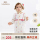 英氏（YEEHOO）【商場同款】新年喜慶純棉衣服女寶寶連體衣爬服春季