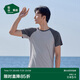 松山棉店舒爽天絲莫代爾睡衣清爽透氣男短袖夏情侶家居服拼接短袖-淺灰185