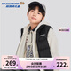Skechers斯凱奇秋冬季新款男女中大童鴨絨梭織羽絨服背心兒童外套L424K080