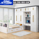 左右家居榻榻米床柜一體北歐輕奢組合床多功能衣柜床小戶(hù)型書(shū)柜一 簡(jiǎn)約白 床立柜頂柜電腦桌衣柜 1200mm*2000mm送床墊