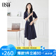 歐莎（OSA）連衣裙夏天女2025年新款小個子顯瘦裙子輕奢高級感職業(yè)裝襯衣裙 藏藍色 L