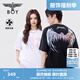 BOY LONDON春夏情侶款涼感炫彩翅膀印花潮牌短袖T恤N01912 黑色 M