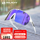RUDY PROJECT運動眼鏡智能變色騎行太陽鏡馬拉松越野跑步護目鏡禮物SPINSHIELD 半框/平光白/變色鍍膜紫（送鏡盒