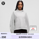 lululemon丨Scuba 女士寬松款側(cè)開口連帽衫 LW3IRDS 雜色超淺灰 M /L