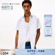 TOMMY HILFIGER【輕松感】25夏季男純棉府綢休閑純色條紋中性簡(jiǎn)約短袖襯衣襯衫男 【條紋府綢】白藍(lán)條紋0A4 M （推薦：135-150斤）
