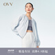 OVV2023春夏新款女裝19MM電力紡寬松版型真絲休閑夾克外套 淺藍(lán)（凈色）24 M