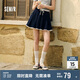 森馬（Semir）半身裙女蕾絲花邊百褶裙溫柔俏皮2025夏季松緊腰短裙107425120005