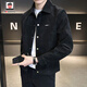 AEMAPE/美國蘋(píng)果 高端麂皮夾克男2026春季新款痞帥翻領(lǐng)衣服男士外套男裝 高檔黑色 【品質(zhì)優(yōu)選】 2XL 【適合140-155斤】