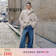 ERDOS【劉雯同款】直筒寬松褲彈力復(fù)古女長褲牛仔褲 可水洗 經(jīng)典藍(lán) 165/68A/M