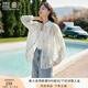 香影扎染薄款外搭襯衫女長袖2025夏季新款襯衣休閑寬松空調(diào)衫上衣 綠花 M 160/84A/95-110斤