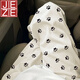 JEZE小狗印花睡褲外出可穿夏天薄褲子女春秋慵懶風(fēng)休閑闊腿長褲遛彎 云朵棉【白色腳印】舒適長褲 L 建議100-120斤