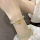 周大福999足金小福牌黃金手鏈女轉(zhuǎn)運珠和田玉手串送老婆贈精美盒 雙面福牌+4貓眼金珠+2顆小金珠