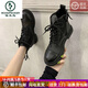 啄木鳥新品牌馬丁靴女2025夏季新款百搭英倫風(fēng)平底短靴網(wǎng)眼鏤空透氣薄款 黑色 39