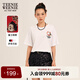 Teenie Weenie小熊短袖T恤女2025年春夏新款刺繡學(xué)院風(fēng)短袖打底衫上衣