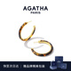 AGATHA【何泓姍同款】法式玳瑁耳環(huán)女【生日禮物】送女友閨蜜高級感耳飾 金色