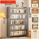 晟韜家用鋼制防塵書(shū)柜落地書(shū)架客廳帶門(mén)收納柜儲物柜多層置物架子 時(shí)尚灰【高透25MM加厚門(mén)板】 2層40長(cháng)32寬【拒絕甲醛】高顏值