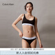 Calvin Klein內(nèi)衣【七夕禮物摩登引力帶】女ck無(wú)鋼圈輕運(yùn)動(dòng)背心式文胸QF7586AD UB1-太空黑 M