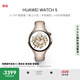 HUAWEI WATCH 5 42mm高端款爍金色904L不銹鋼表殼晨曦金鈦金屬表帶首創(chuàng)X-TAP智感窗鴻蒙腕上小藝eSIM通信