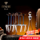 梵卡奇（FANKAQI）法國(guó)品牌冰山紅酒醒酒器高檔水晶玻璃分酒器酒壺 杯架+藍(lán)山醒酒器高款+6支冰藍(lán)水晶酒杯 520ml