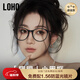 LOHO黑框超輕近視眼鏡框架女貓眼素顏顯小防藍(lán)光輻射可配度數(shù)蔡司鏡片