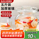 拜杰玻璃泡菜壇子5斤裝加厚密封圓口腌菜缸腌蛋罐泡酒瓶玻璃瓶泡菜壇