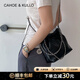 CAHOE KULLO包包女包輕奢侈2025新款鏈條單肩腋下包小流浪包垃圾袋水桶包品牌 黑色-ck女包七夕情人節(jié)生日禮物送女友送老婆 夏季實(shí)用走心高級(jí)感送閨蜜