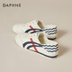 達芙妮（DAPHNE）平底運動阿甘鞋女2025新款系帶學生女生休閑百搭透氣德訓鞋 米蘭色 單層 跟高2.5cm 39 (245mm) 標準碼