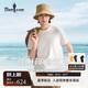 比音勒芬【干爽面料】2025夏季新款男士純色上衣簡(jiǎn)約基礎(chǔ)圓領(lǐng)短袖T恤