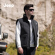 Jeep（吉普）時尚男裝秋冬季新品男士百搭立領(lǐng)休閑棉馬甲戶外保暖無袖外套男 黑色 XL /150--180