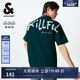 杰克·瓊斯（JACK&JONES） 春季新款潮重磅純棉印花寬松休閑多色圓領(lǐng)短袖T恤男款225101019