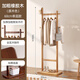 伊布爾實(shí)木衣帽架小型落地臥室掛衣服架子玄關(guān)客廳家用立式掛衣架置物架 【全實(shí)木框架】單層—原木色—60cm