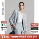朗姿2025年夏季新款平駁領(lǐng)輕商務(wù)西裝外套職業(yè)時尚通勤高端西服女 水藍(lán)色 M