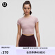 lululemon丨Swiftly Tech 女士運(yùn)動(dòng)短款 T 恤 2.0 LW3IVES 朦朧粉彈力條紋/褐粉 XS /4