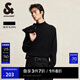 杰克·瓊斯（JACK&JONES）男裝秋冬新款時(shí)尚寬松半高領(lǐng)針織衫靜奢風(fēng)羊毛衫內(nèi)搭打底衫毛衣男 E40 黑色 M 175