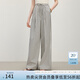 范思藍恩復(fù)古格紋松緊休閑褲女夏季2025新款百搭通勤褲子2755 黑杏格紋 L