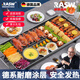 RASW德國電燒烤爐麥飯石防燙手家用室內無煙大號盤不粘電烤爐烤肉機電烤盤鐵板燒烤肉涮烤一體鍋盤 68*28cm 無煙燒烤防燙手設計 1層
